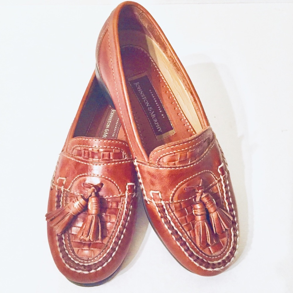Johnston & Murphy | Leather Woven Loafers (8.5) - Picture 2 of 5